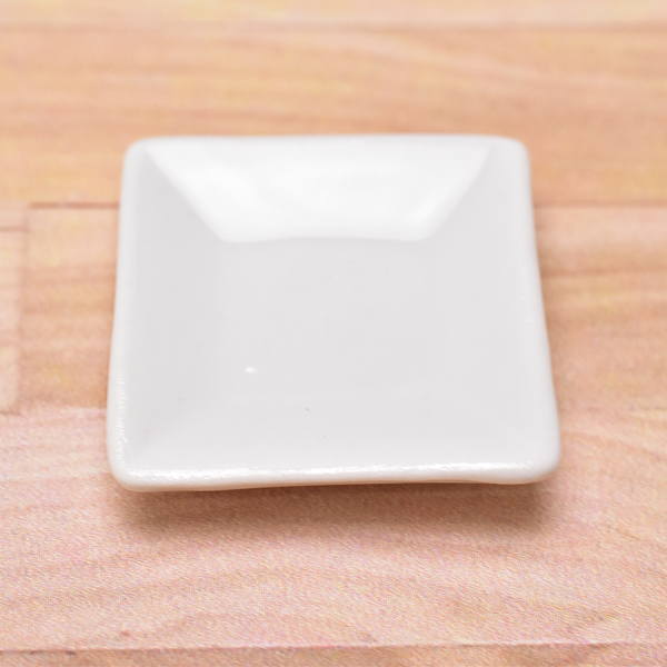 Miniature parts Pottery M size [MPLP48] (ceramic plate / color: white)