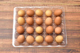 Miniature hood A set of 20 eggs in a pallet Brown [EGP1]