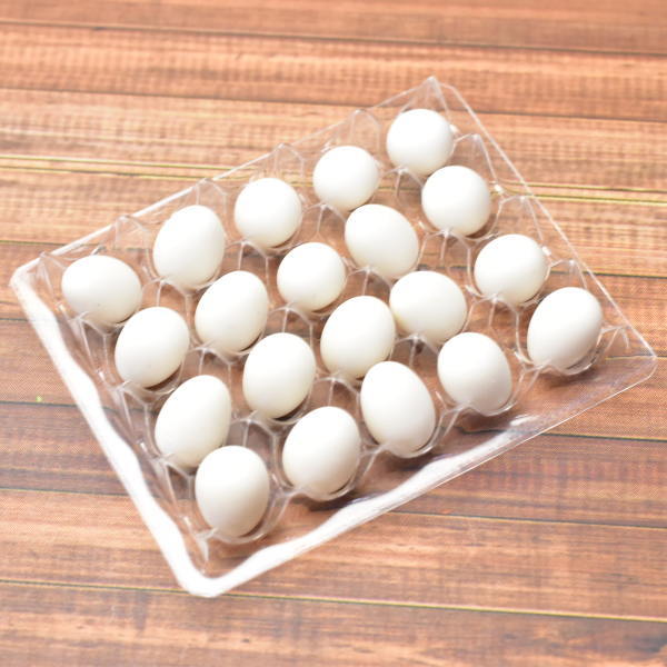 Miniature hood A set of 20 eggs in a pallet White [EGP2]