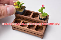 Miniature parts Wood stand for potted plants 2 steps-8 pieces (Brown) [WS5] (1/12 scale)