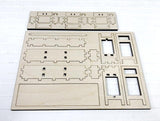 [Counter table with drawer] Miniature kit 1/12 scale Unpainted / Unassembled (Dollhouse furniture URARA)