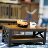 [Iron-style coffee table] Miniature kit 1/12 scale Unpainted / Unassembled (Dollhouse furniture URARA)