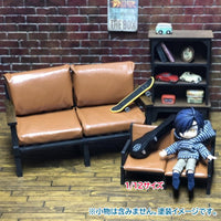 [Iron-style sofa (for 2 people)] Miniature kit 1/12 scale Unpainted / Unassembled (Dollhouse furniture URARA)