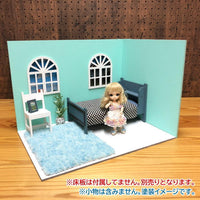 [Display board (A) * Floor board sold separately] Miniature kit 1/12 scale Unpainted / Unassembled (Dollhouse furniture URARA)