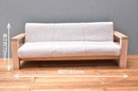 1/12 scale miniature furniture 3-seat sofa (white)