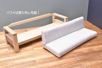 1/12 scale miniature furniture 3-seat sofa (white)