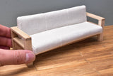 1/12 scale miniature furniture 3-seat sofa (white)