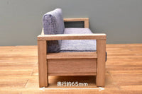 1/12 scale miniature furniture 3-seat sofa (blue)