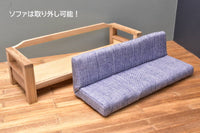 1/12 scale miniature furniture 3-seat sofa (blue)