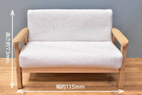 Miniature furniture 1/12 scale sofa 3-piece set (white) [ZH004]