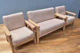 Miniature furniture 1/12 scale sofa 3-piece set (beige) [ZH005]