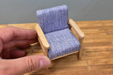 Miniature furniture 1/12 scale sofa 3-piece set (blue) [ZH006]